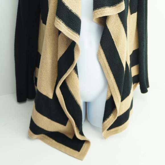 INC International Concepts Womens Sweaters Cardigan Color: Black/Tan Size: S - Picture 2 of 3